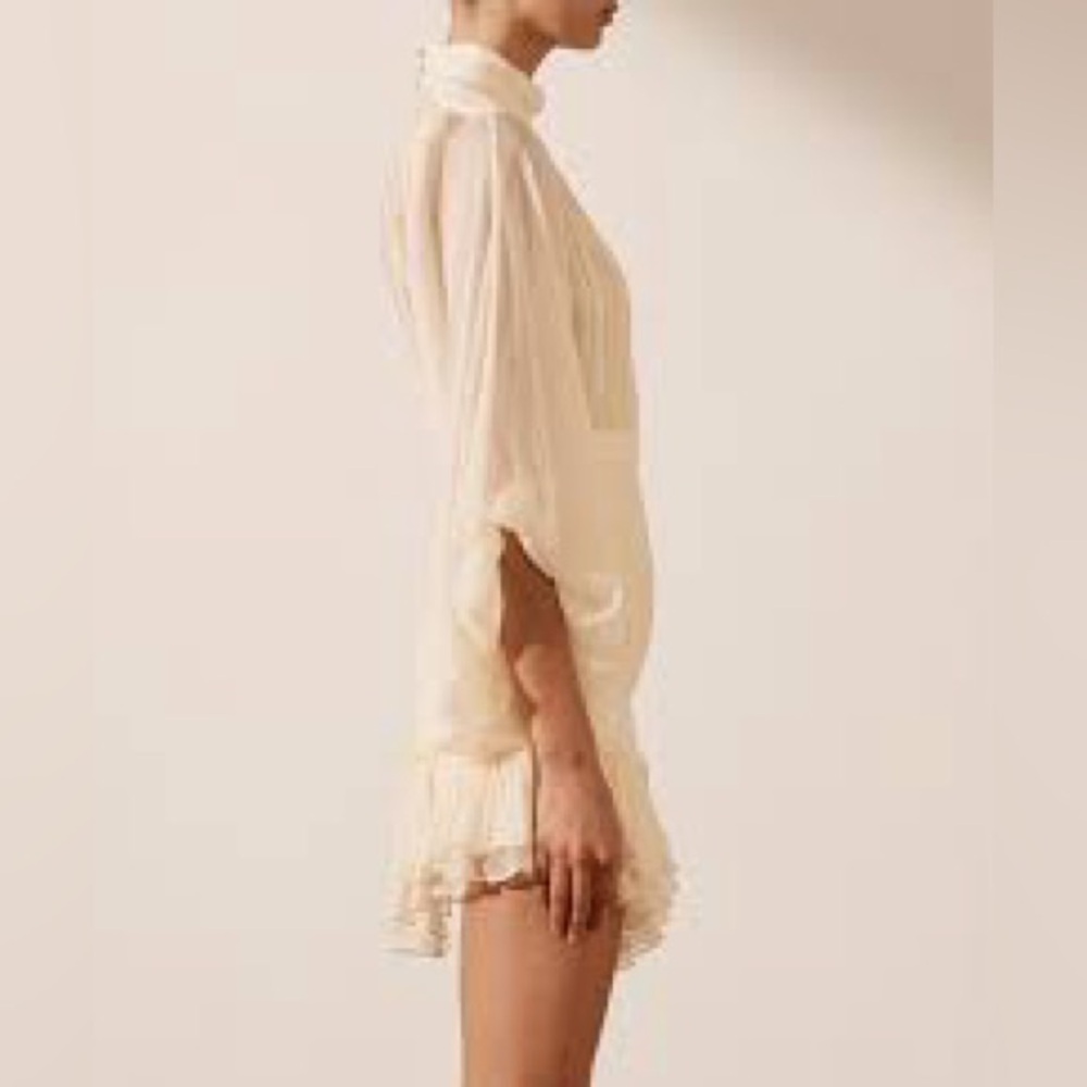 Shona Joy Victoria Long Sleeve Ruched Mini Dress - Picture 8 of 8
